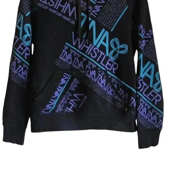 Aritzia TNA hoodie cotton blend sweatshirt Whistler ski snowboard black  wm L - Picture 7 of 12